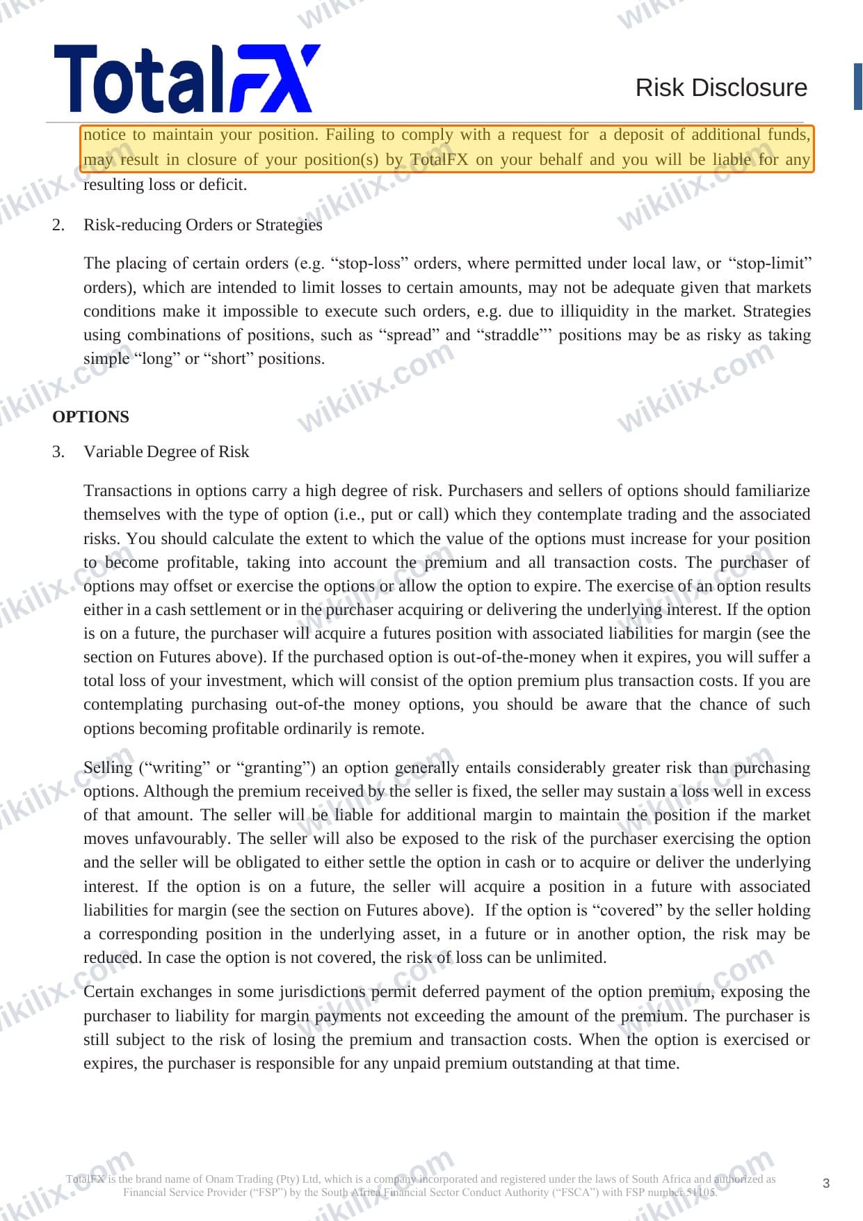 Our full page screenshot of the page that makes this promise, on TotalFX's site totalfx.com, taken on Aug 23, 2026. The quoted words are marked in the image.