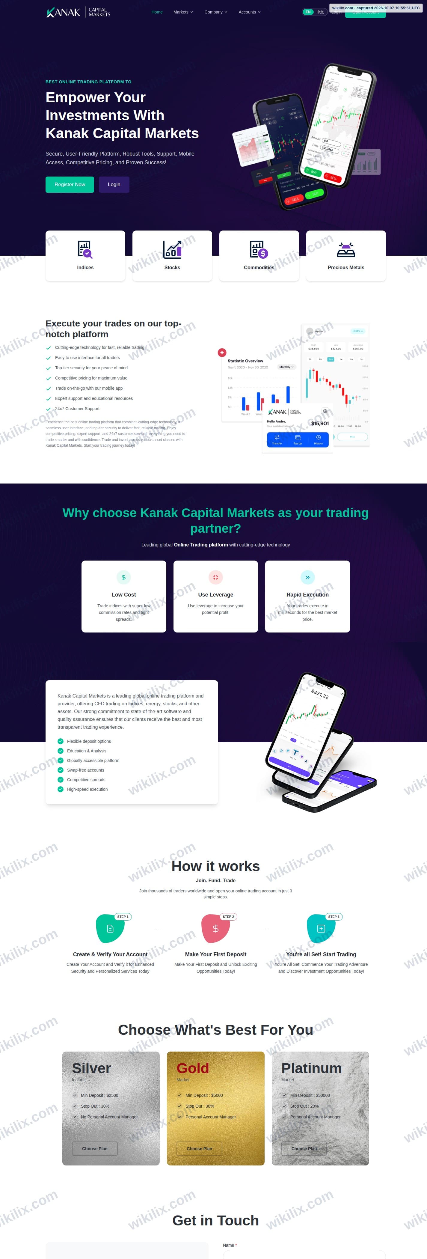 Our full page screenshot of the page this quotation was taken from, on Kanak Capital Markets's site kanakmarkets.com, taken on Oct 7, 2026. The quoted words are not marked in the image.