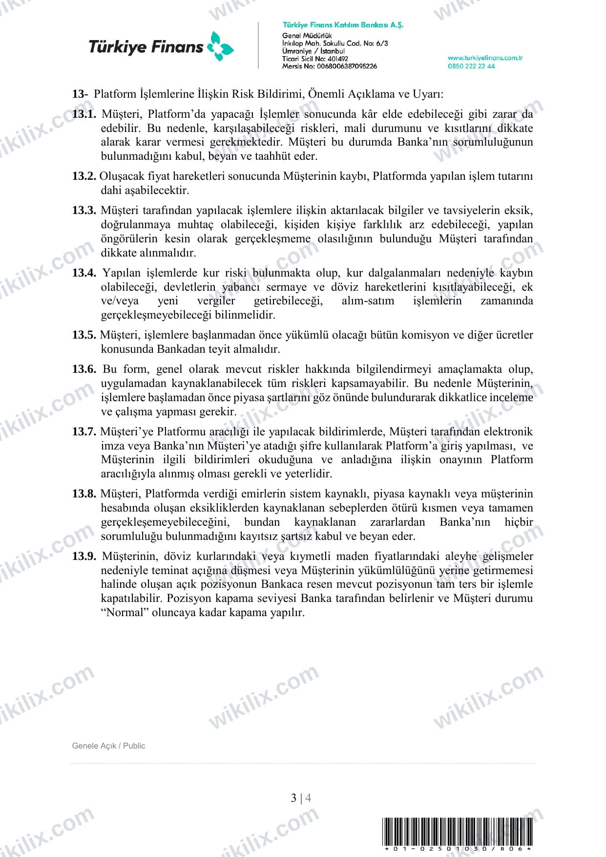 Our full page screenshot of the page this quotation was taken from, on TURKIYE FINANS's site turkiyefinans.com.tr, taken on Aug 26, 2026. The quoted words are not marked in the image.