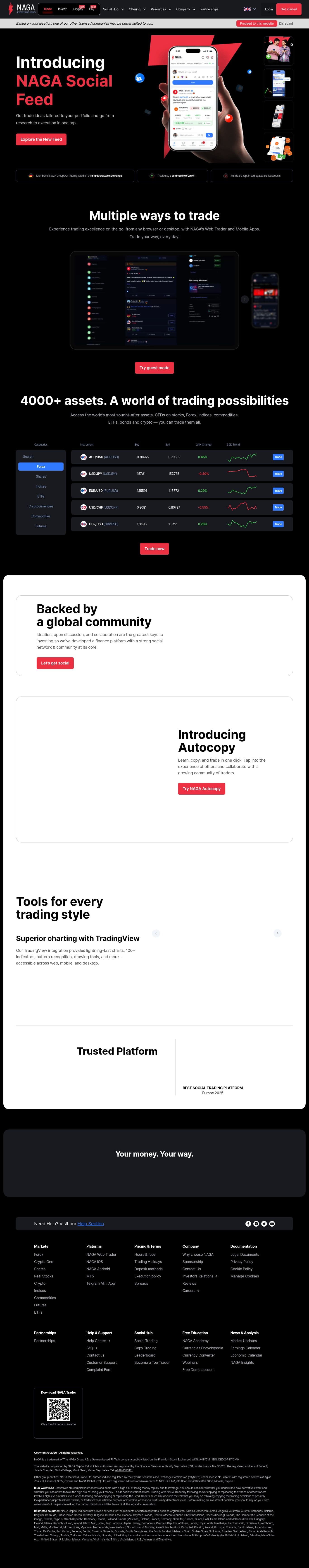 Homepage of naga.com as we captured it