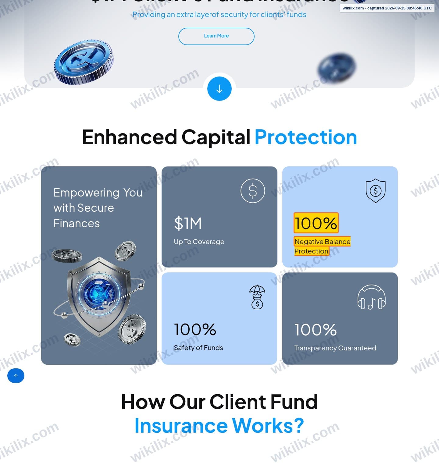 Our full page screenshot of the page that makes this promise, on CapitalXtend's site capitalxtend.com, taken on Sep 15, 2026. The quoted words are marked in the image.