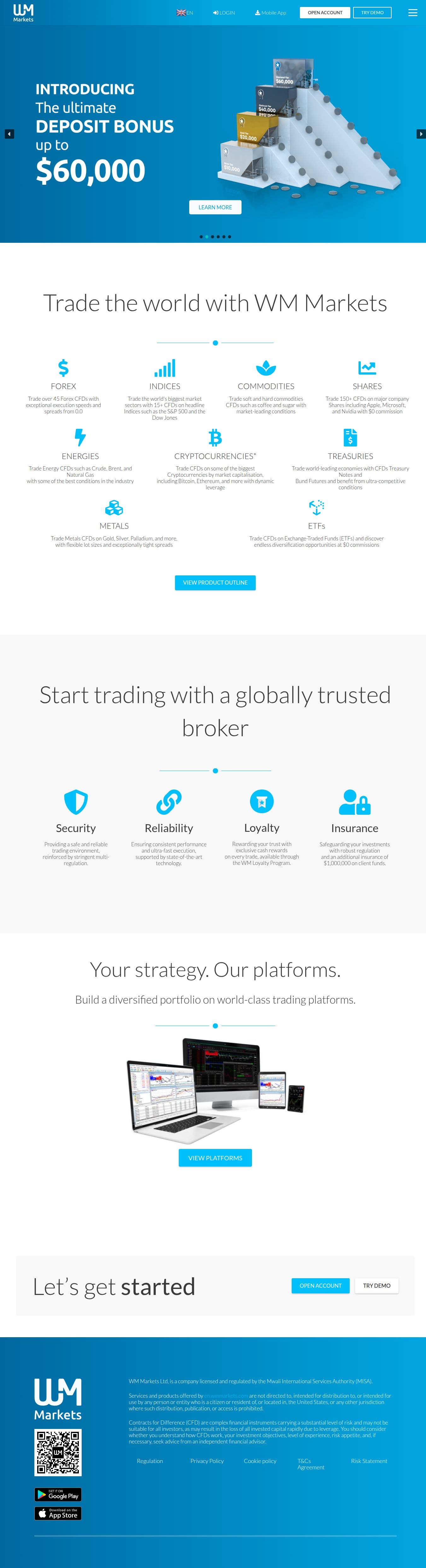 Homepage of en.wmmarkets.com as we captured it