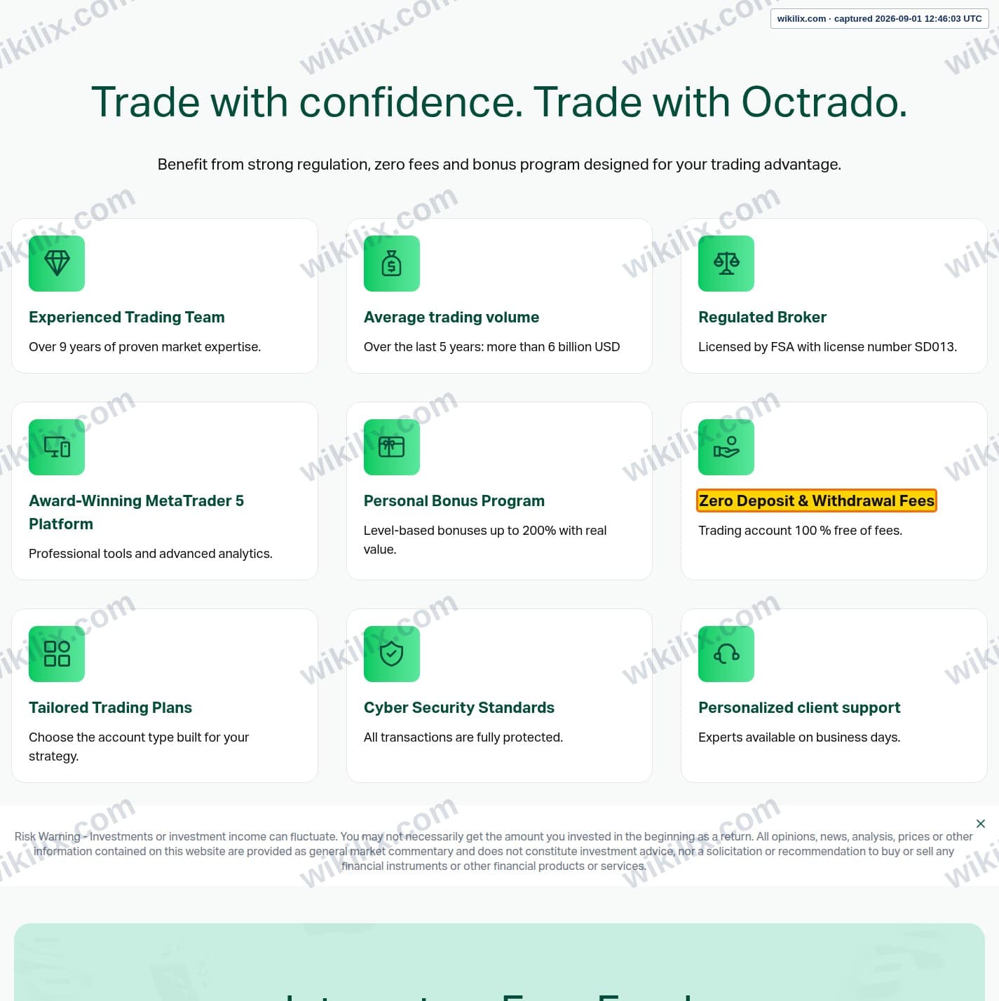 Our full page screenshot of the page this clause sits on, on GULF BROKERS's site gulfbrokers.com, taken on Sep 1, 2026. The quoted words are marked in the image.