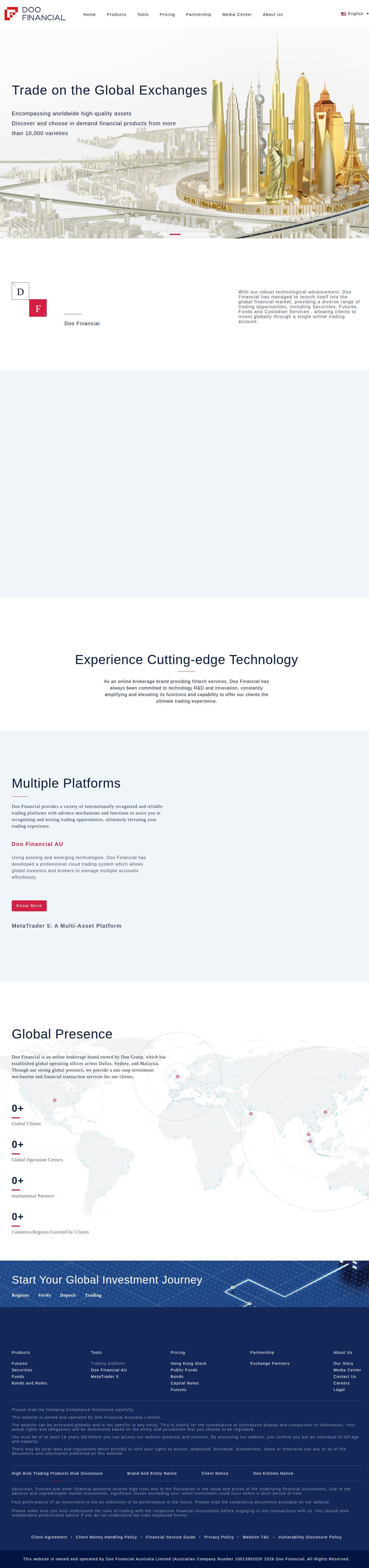 Homepage of doofinancial.com.au as we captured it