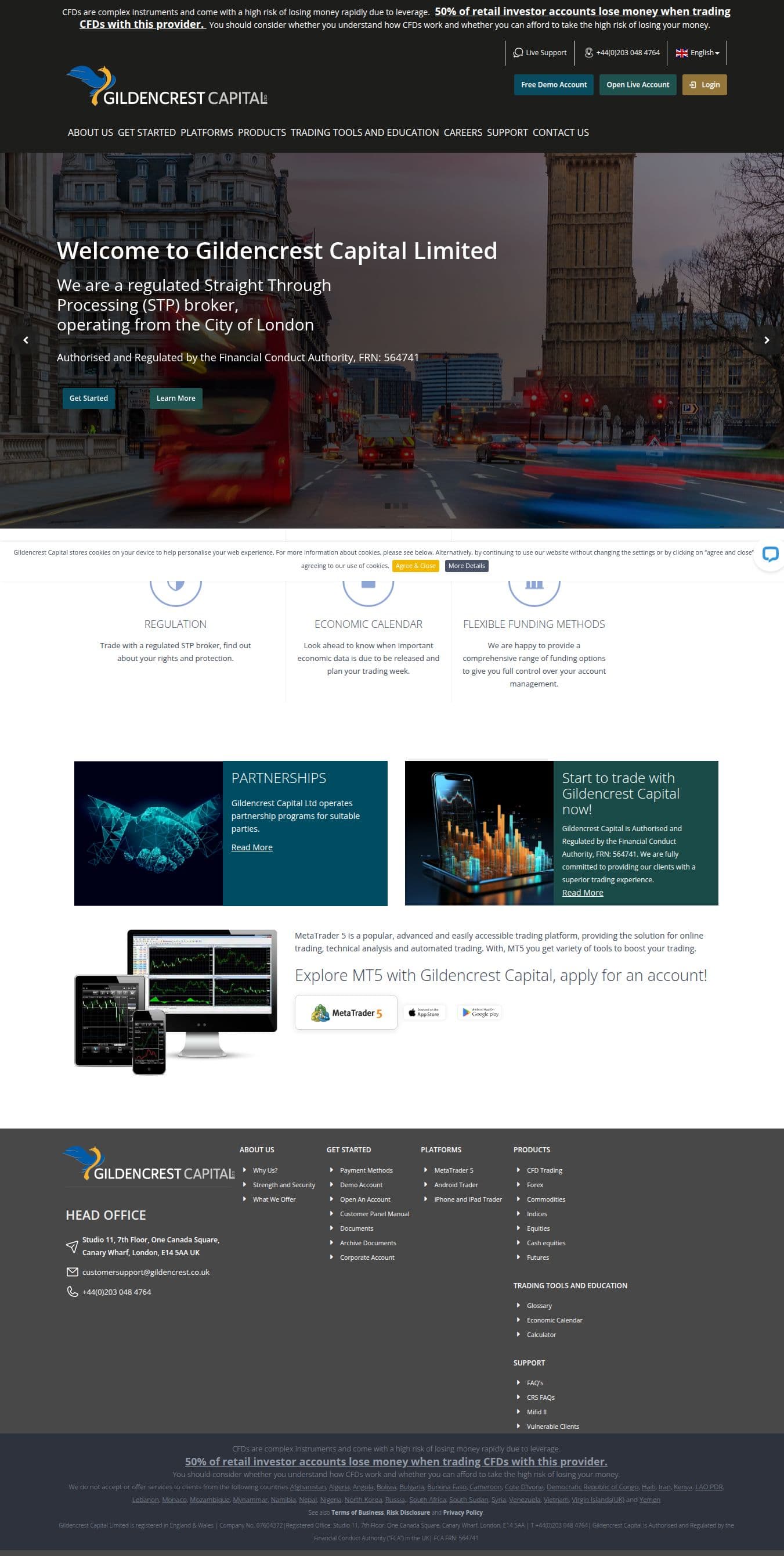 Homepage of gildencrestcapital.co.uk as we captured it