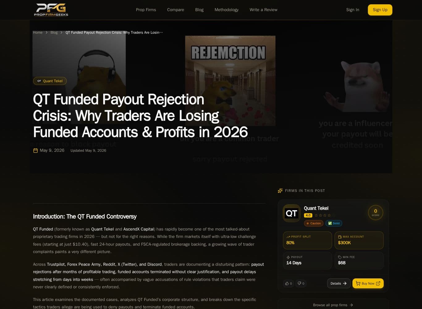 Compiled 2026 payout rejection cases with amounts and the rules cited