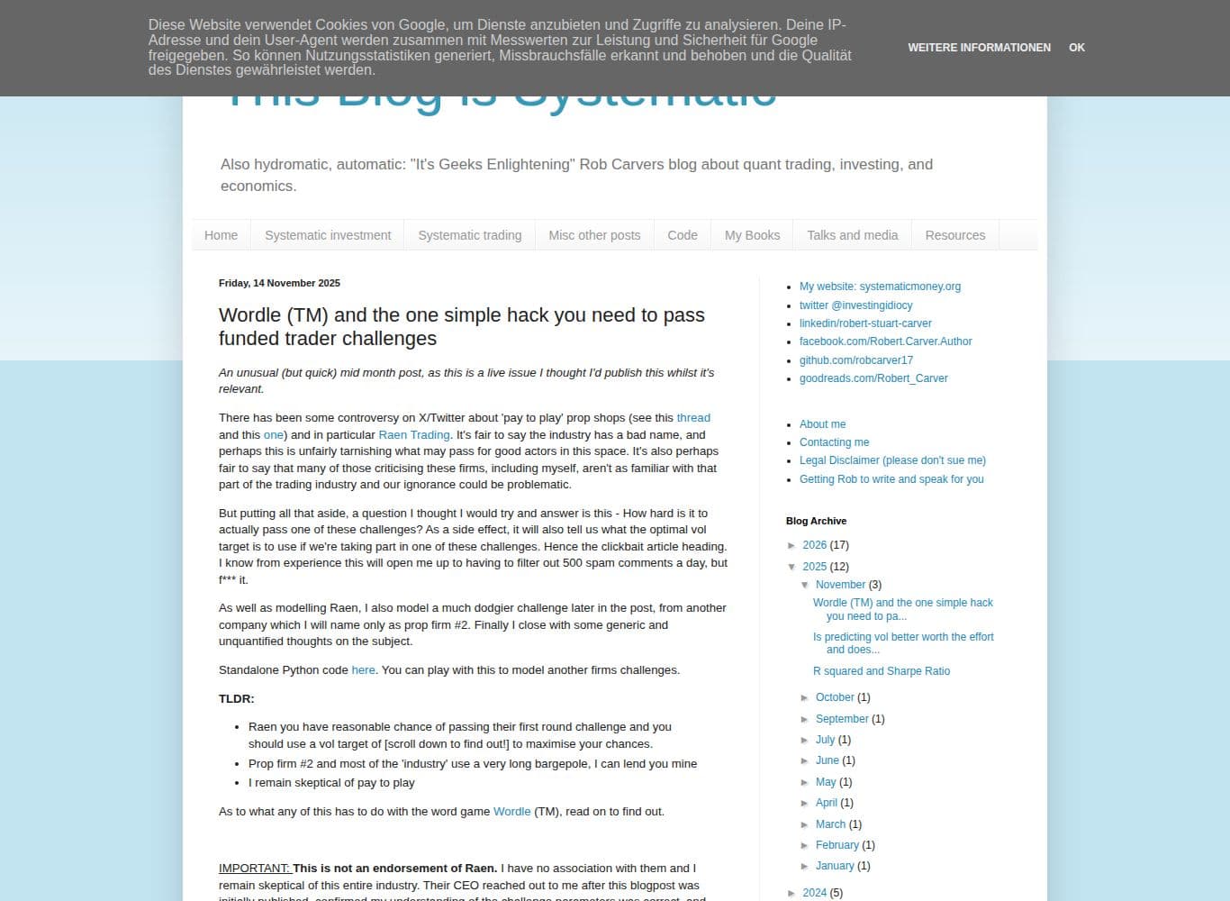 Independent quantitative analysis of the firm's assessment and its true expected cost
