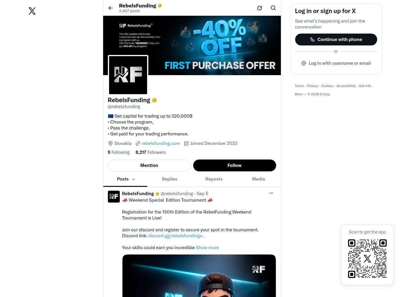 Official x profile