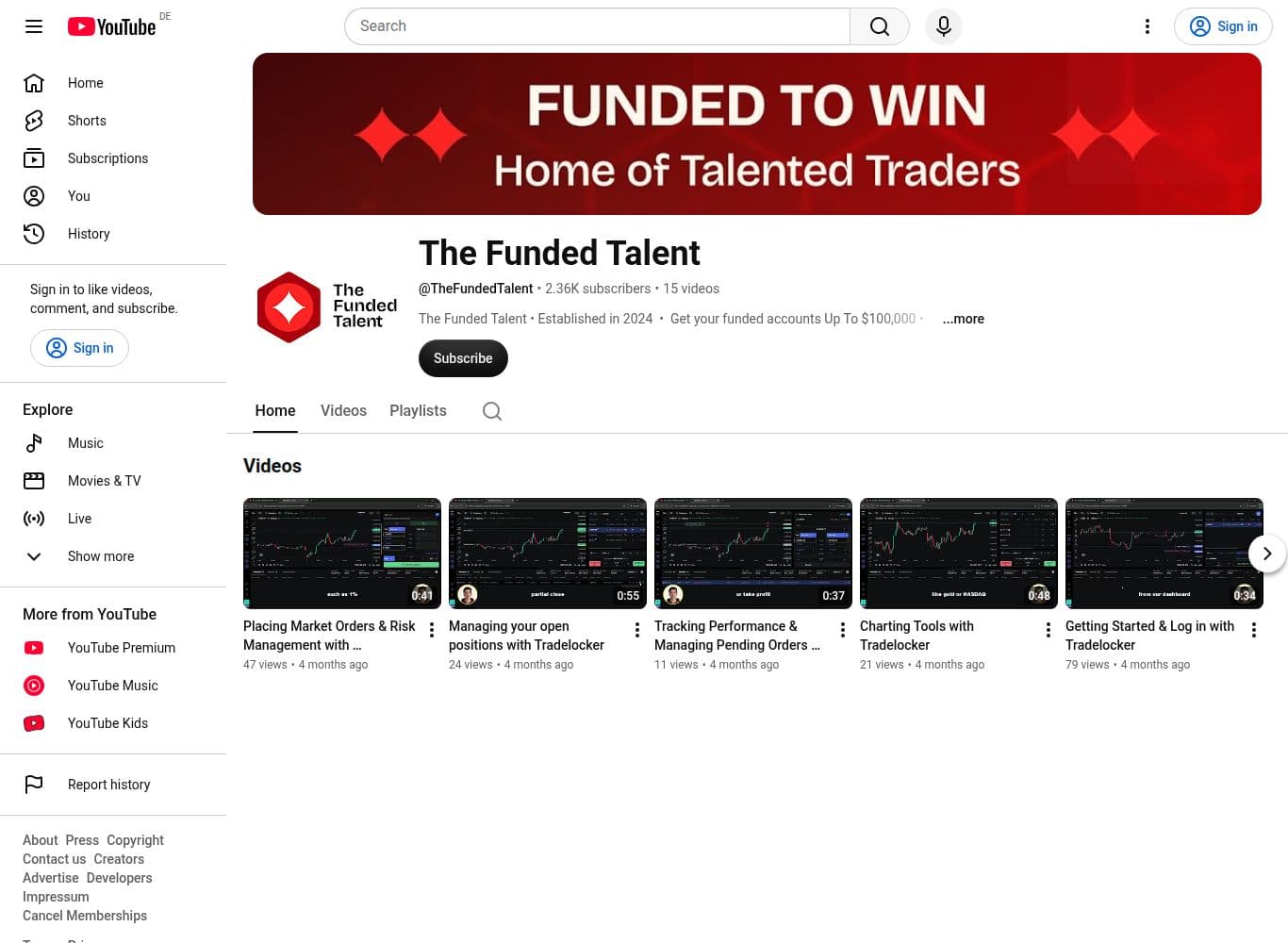 Official youtube profile