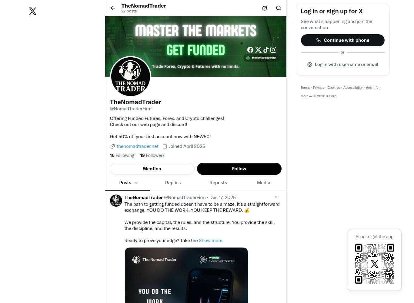 Official X profile