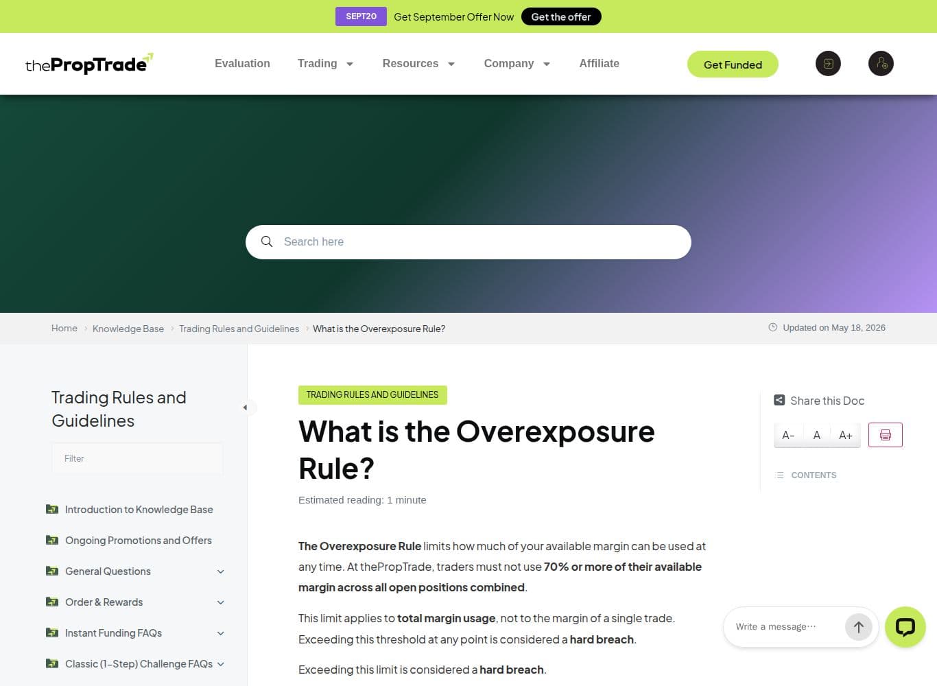 The overexposure rule, reviewed manually with particular scrutiny before processing payouts