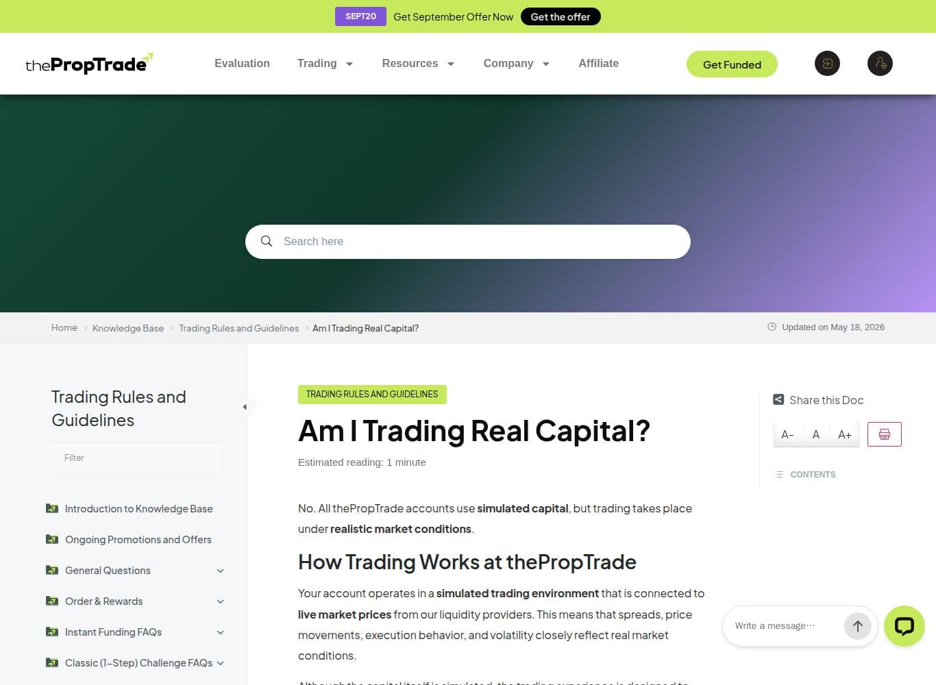Firm statement that all accounts use simulated capital, alongside the disclosure of all three corporate entities