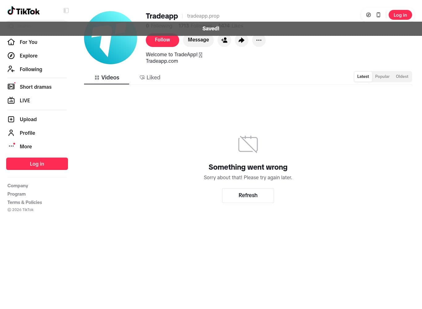 Official TradeApp TikTok profile