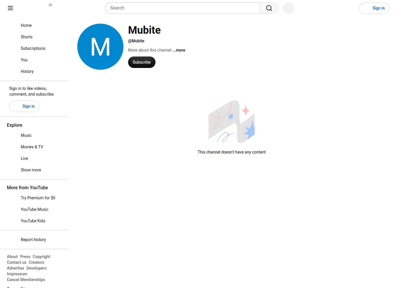 Mubite official YouTube channel