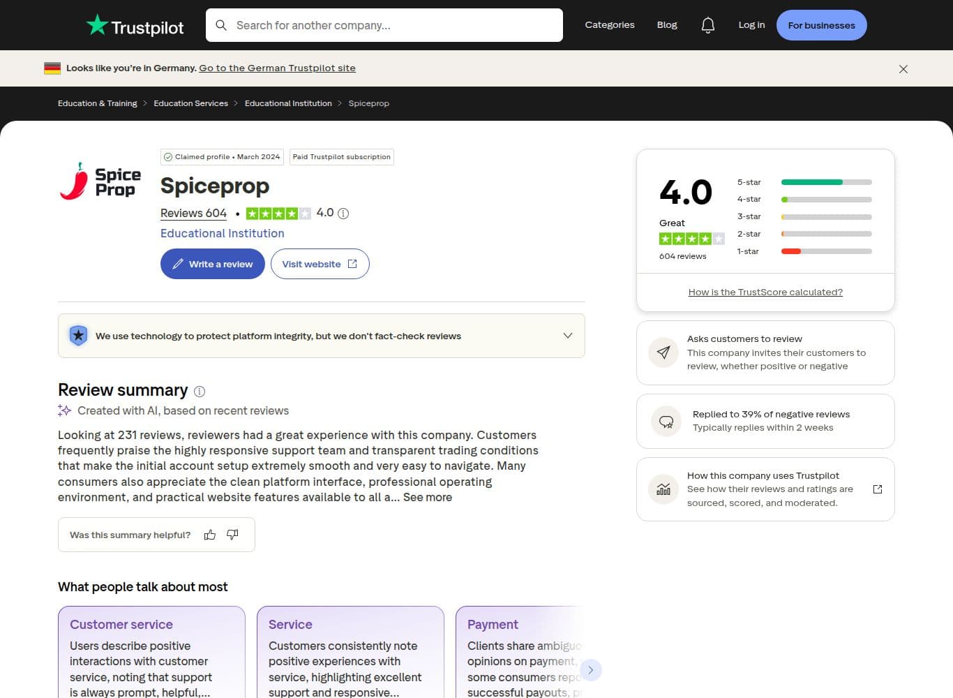 One-star Trustpilot reviews documenting refused payouts with account numbers, request identifiers, amounts and dates