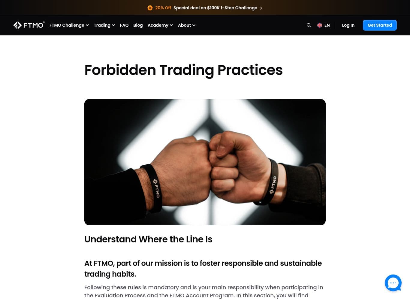 FTMO Forbidden Trading Practices, the conduct list governing disqualification