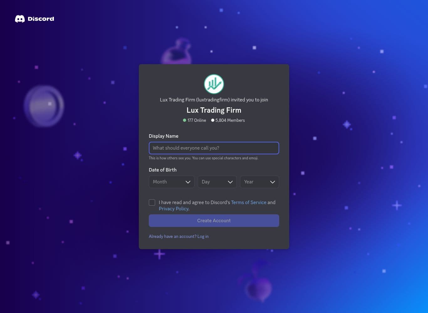 Official Lux Trading Firm Discord server invite