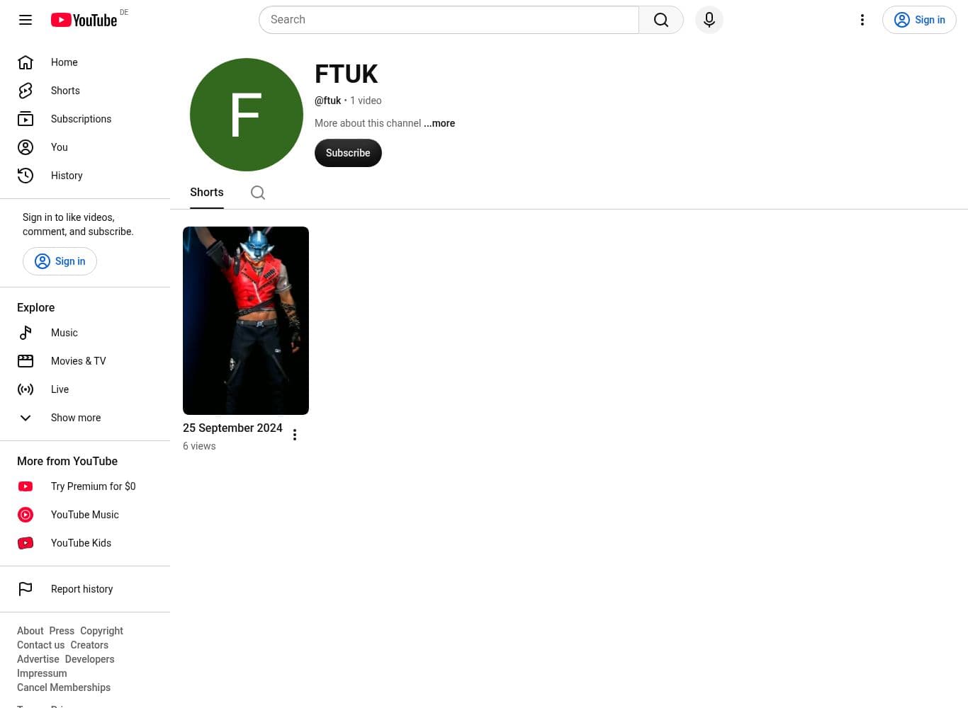 Official youtube profile