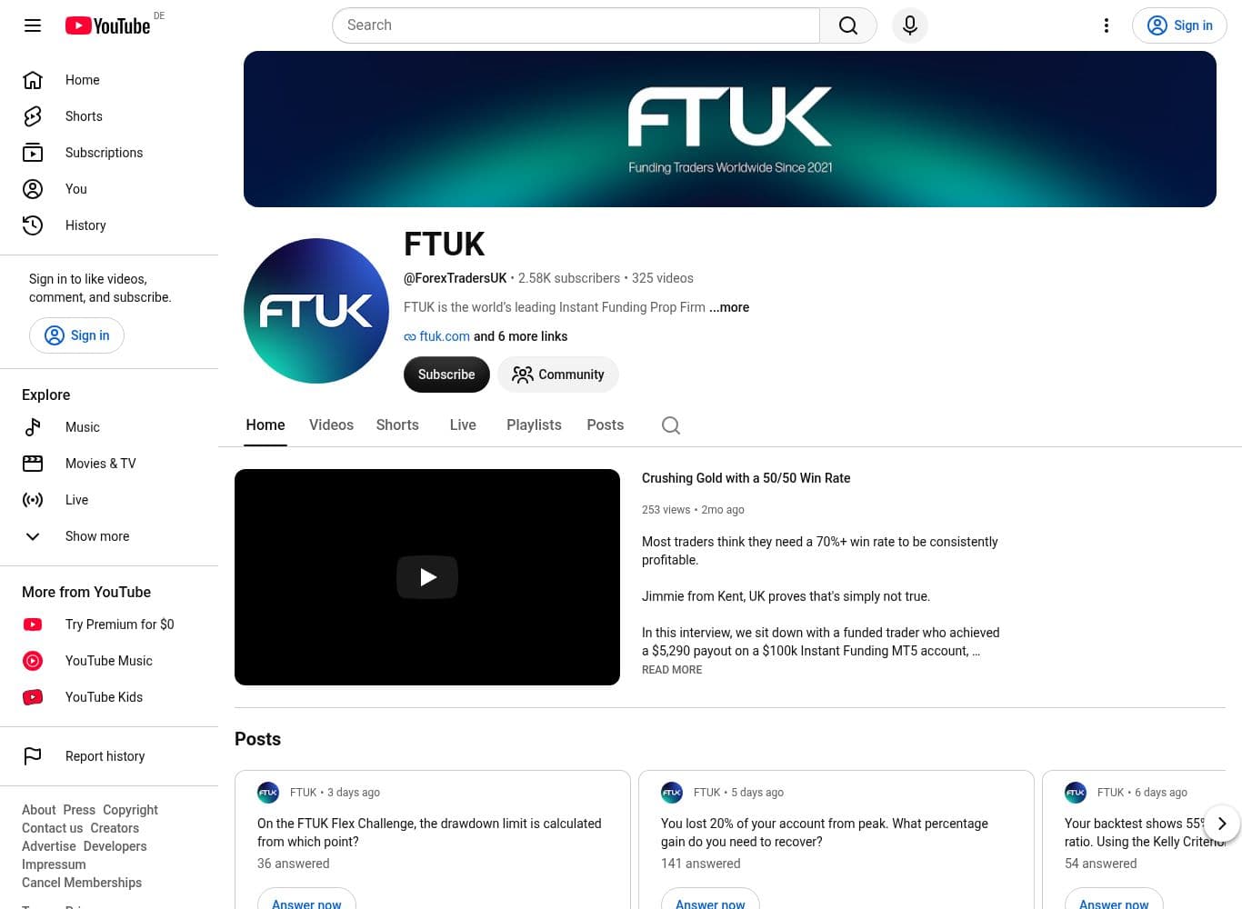 Official youtube profile