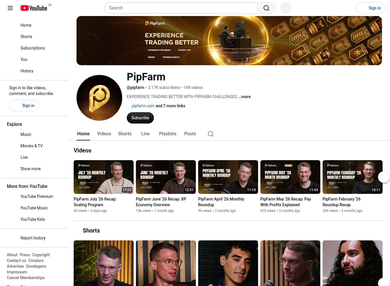 PipFarm official YouTube channel