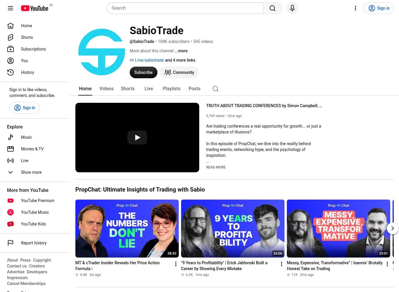 Official youtube profile