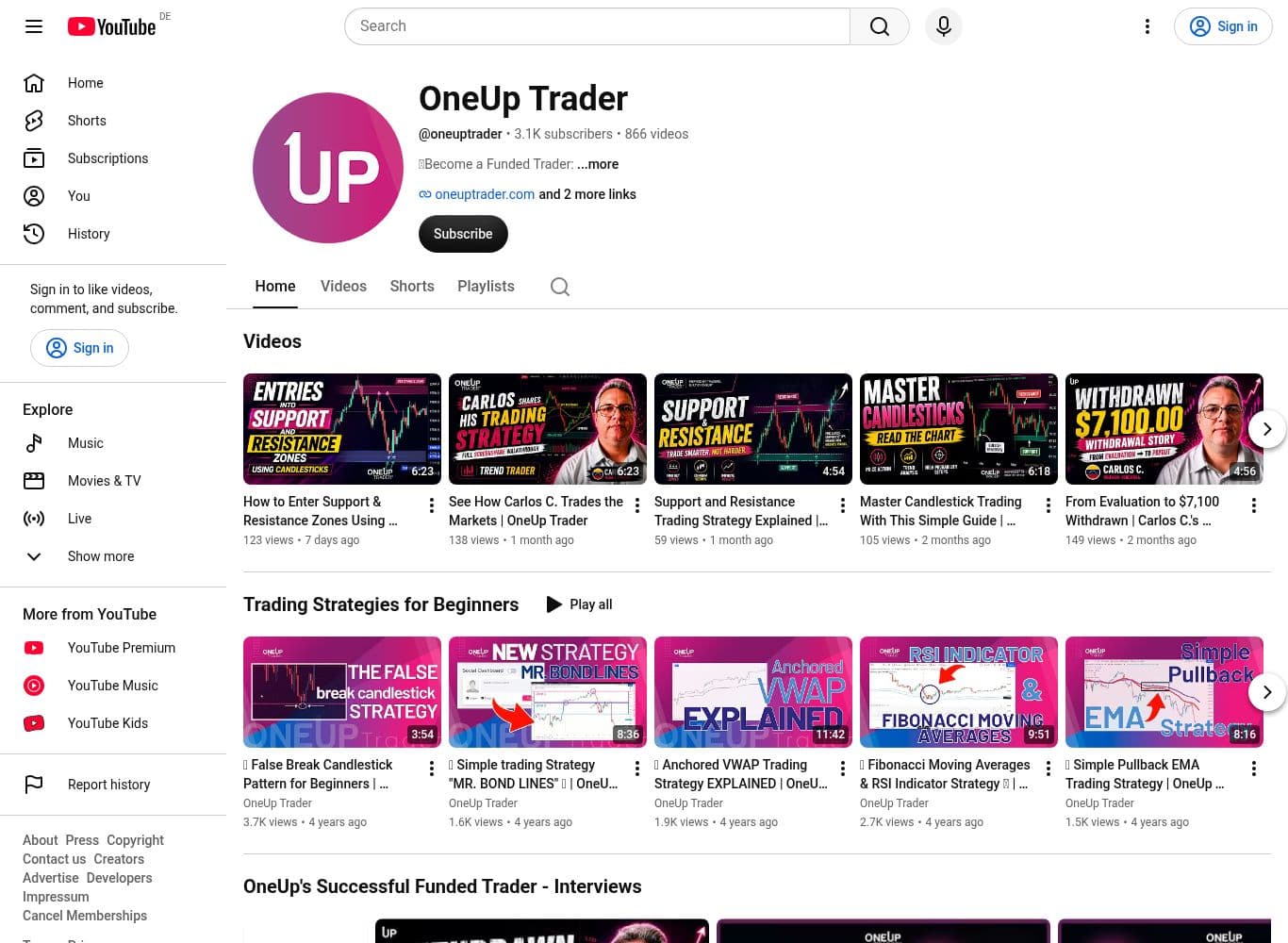 Official youtube profile