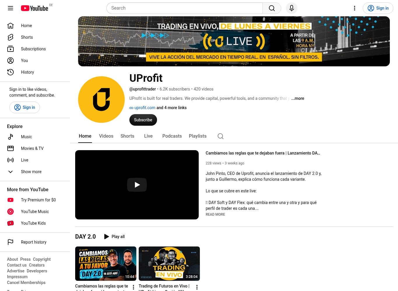 Official youtube profile
