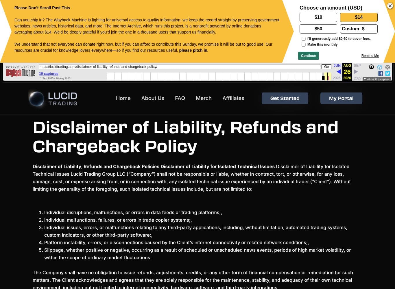 Refund and chargeback policy: no refunds once traded and a permanent ban for improper chargebacks