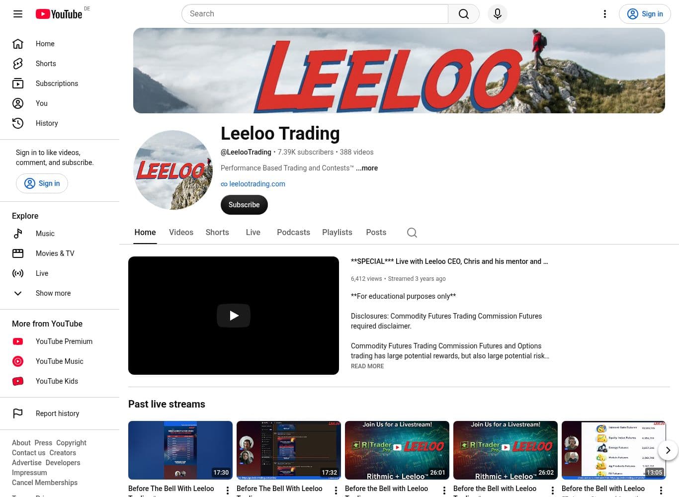 Official youtube profile