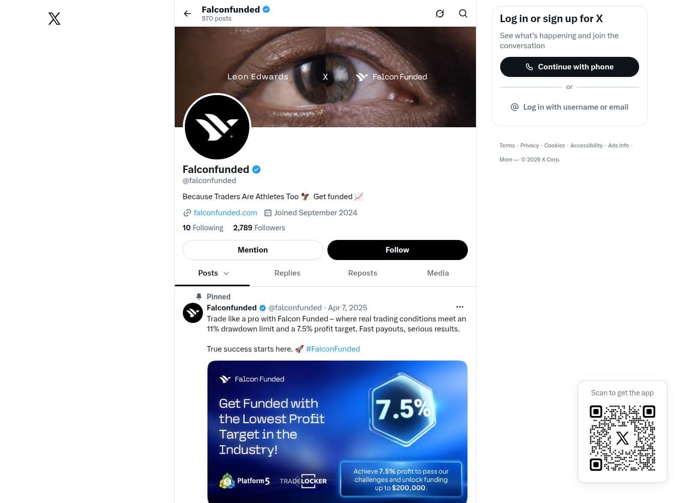 Official Falcon Funded account on X