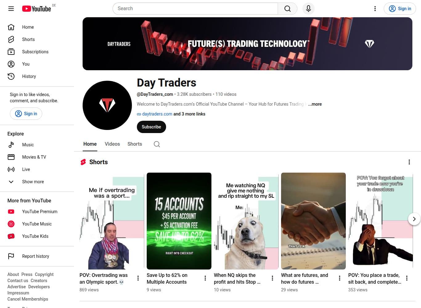 Official youtube profile