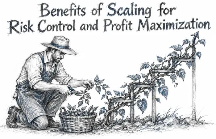 Benefits of Scaling for Risk Control and Profit Maximization