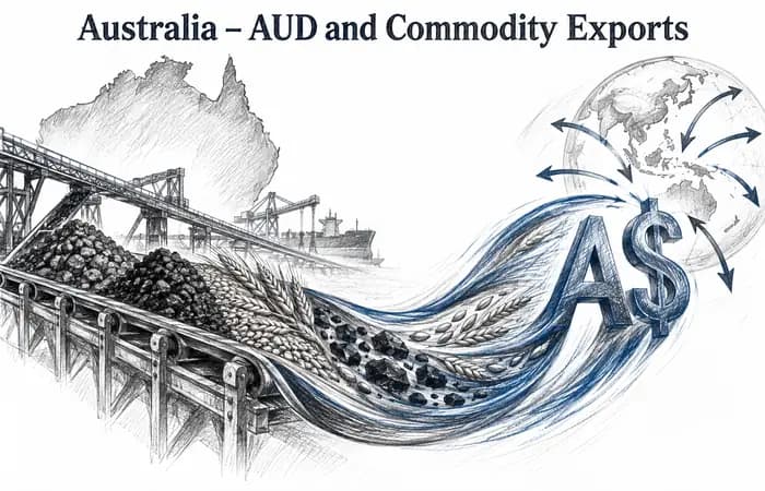 Australia – AUD and Commodity Exports