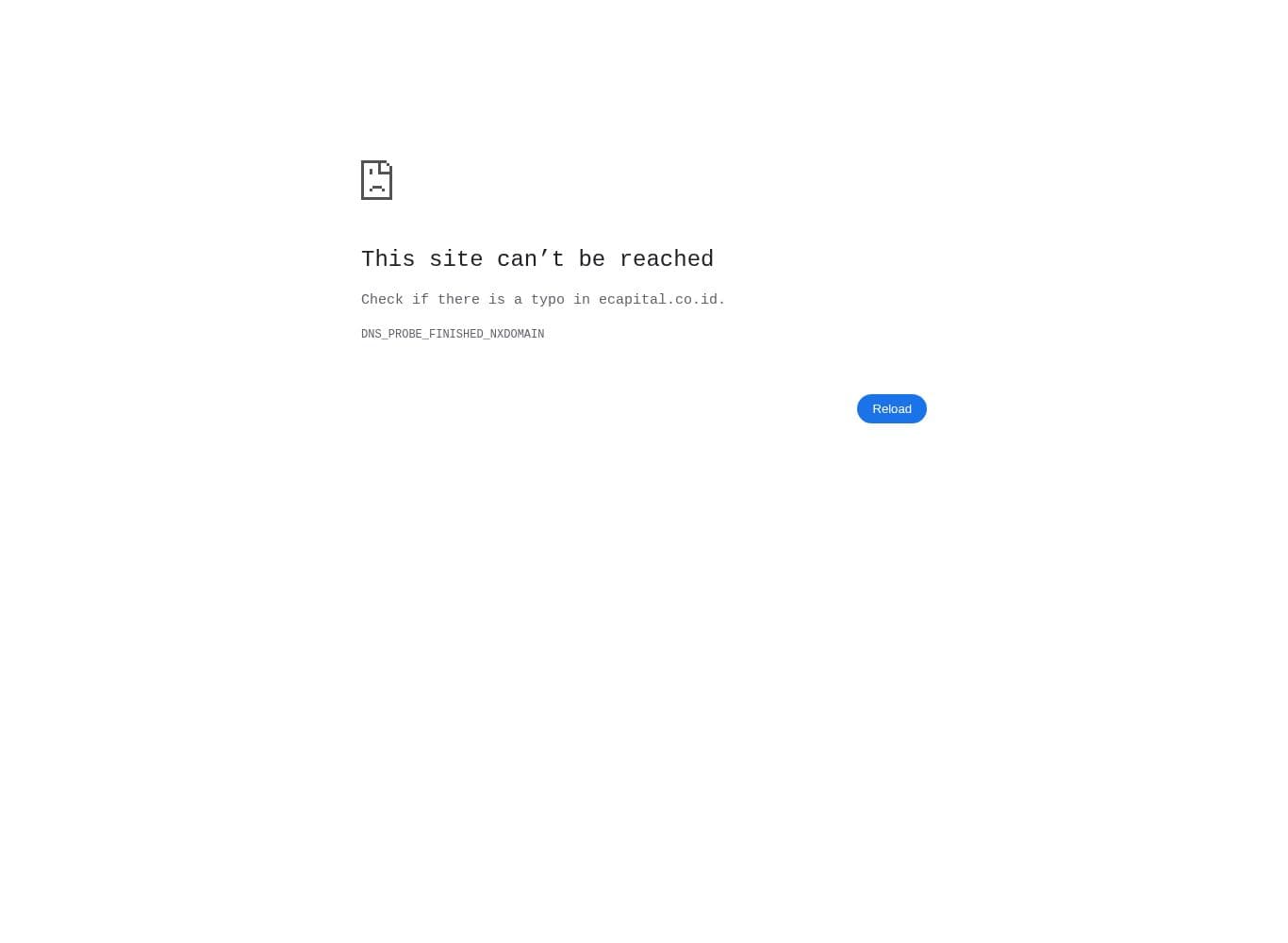 Homepage of ecapital.co.id as we captured it