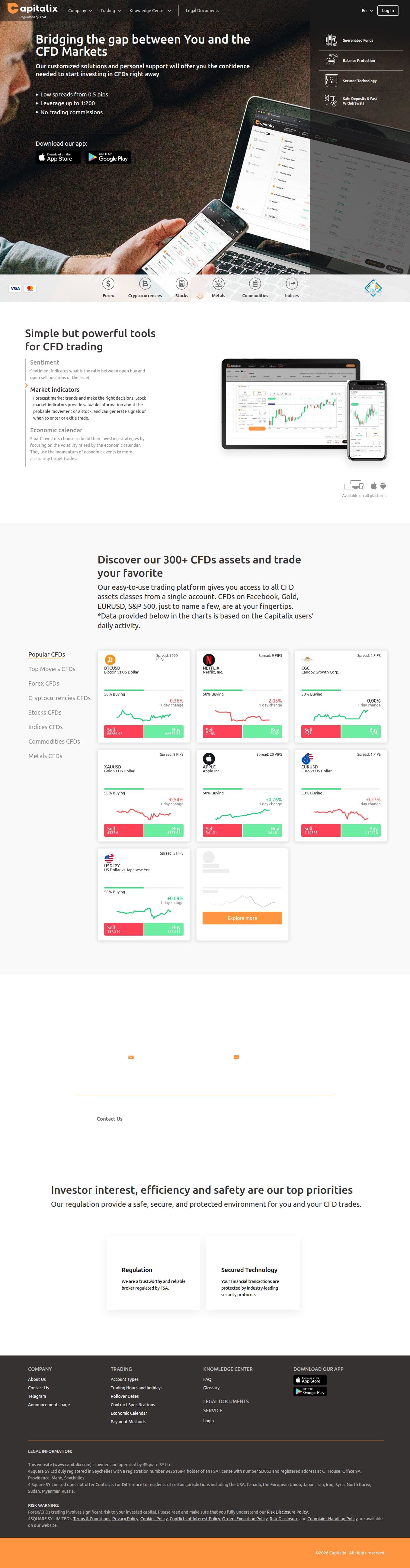 Homepage of capitalix.com as we captured it