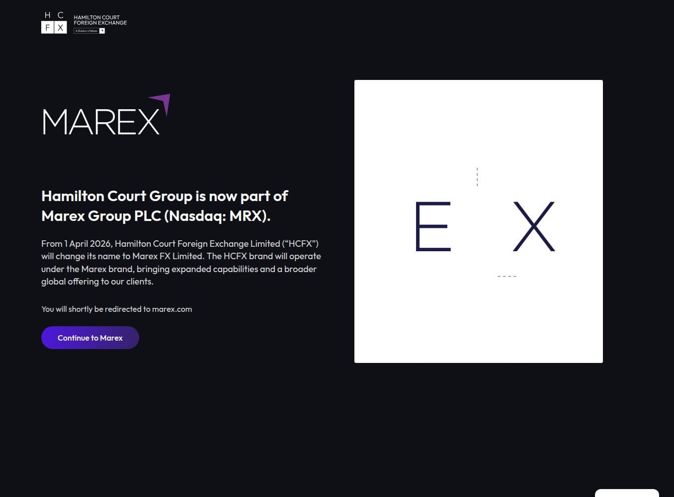 Homepage of hamiltoncourtfx.com as we captured it