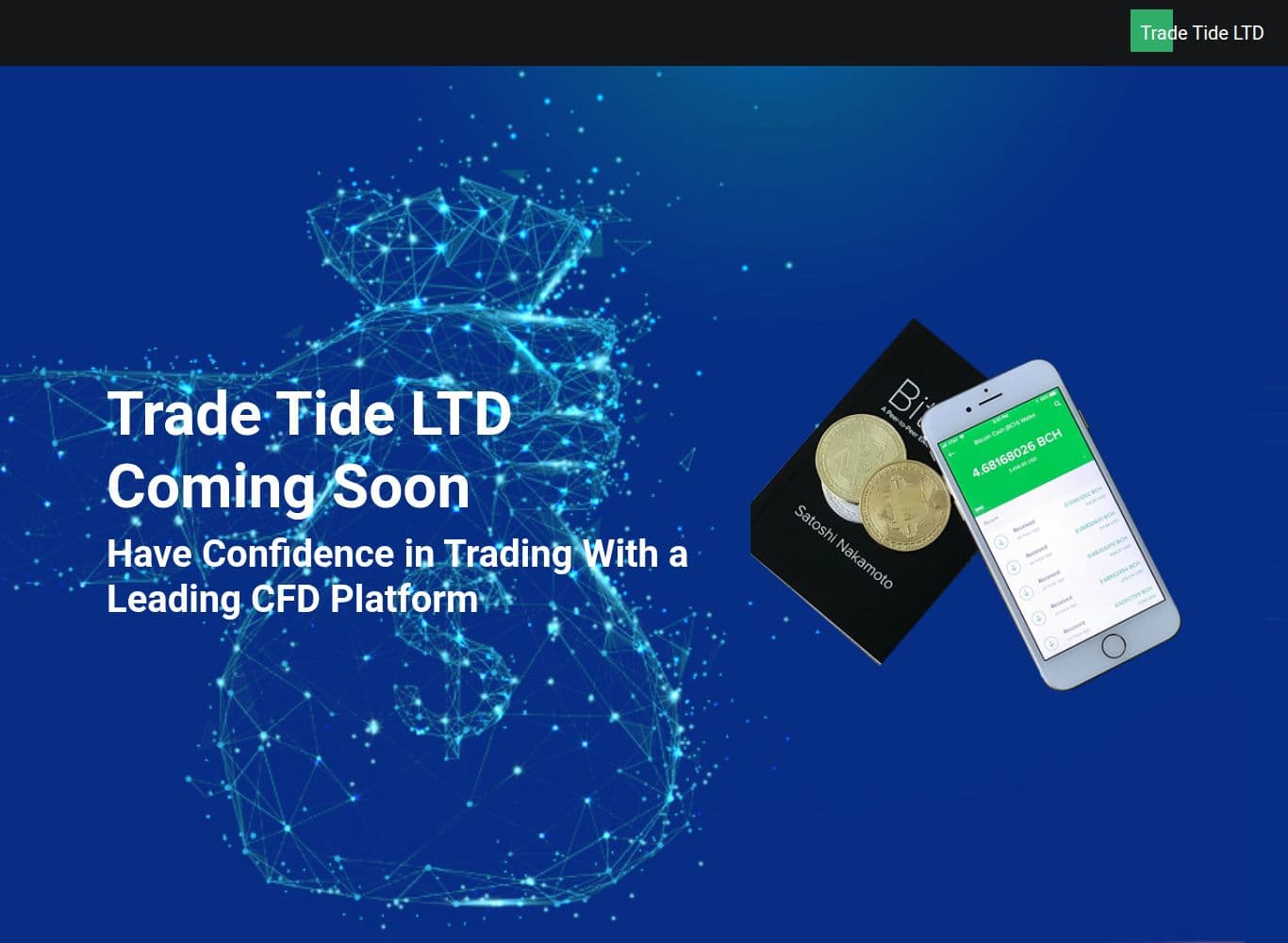 Homepage of trade-tide.com as we captured it