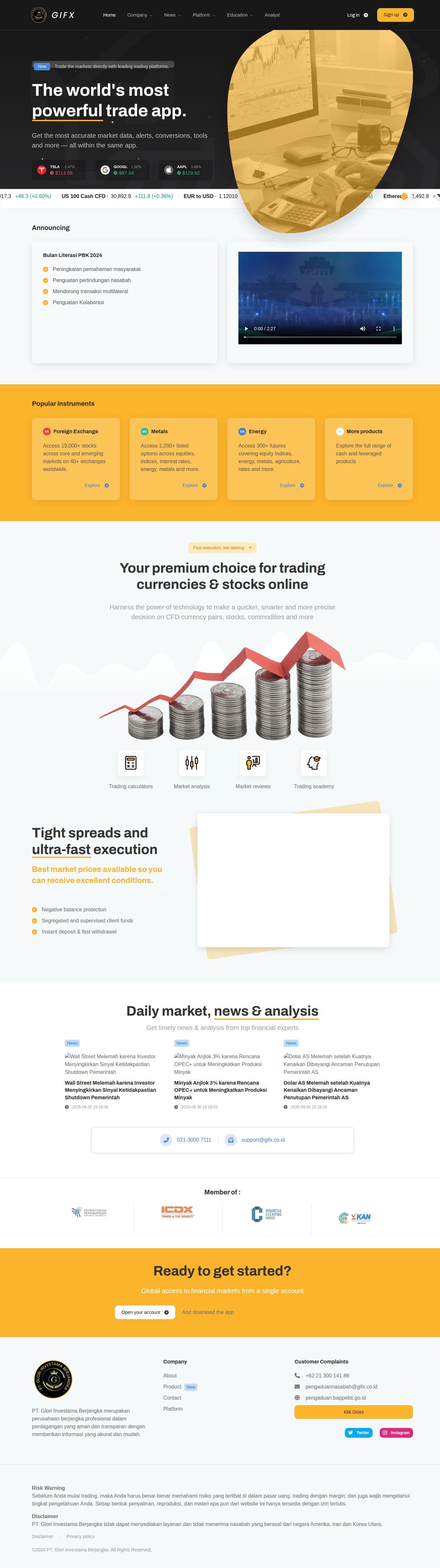 Homepage of gifx.co.id as we captured it