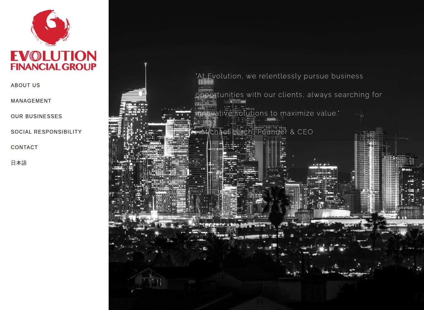 Homepage of evofinancialgroup.com as we captured it