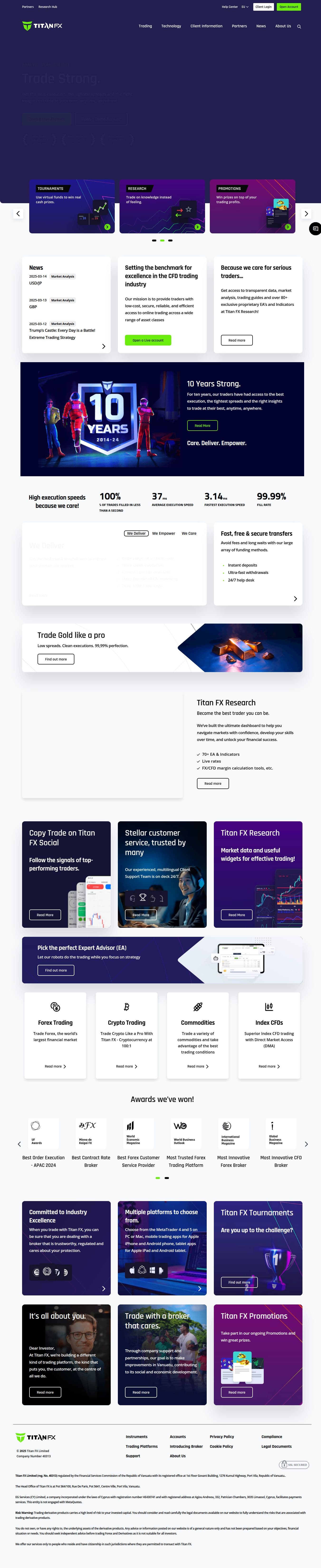 Homepage of titanfx.com as we captured it