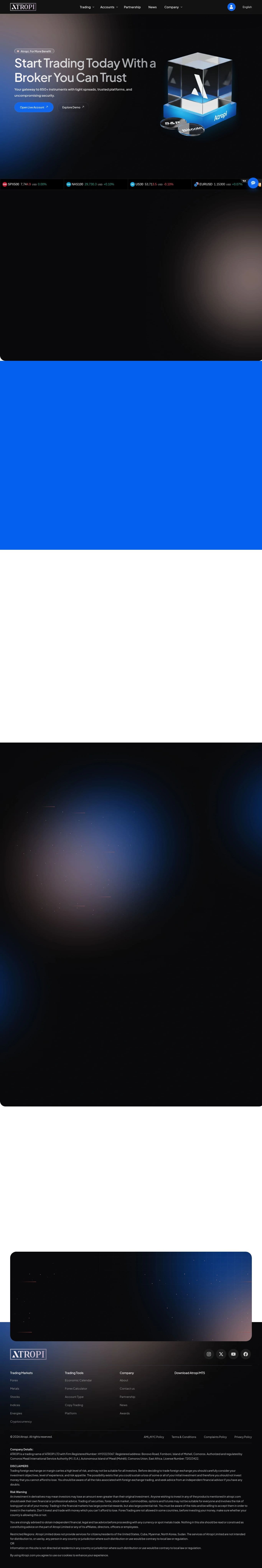 Homepage of atropi.com as we captured it