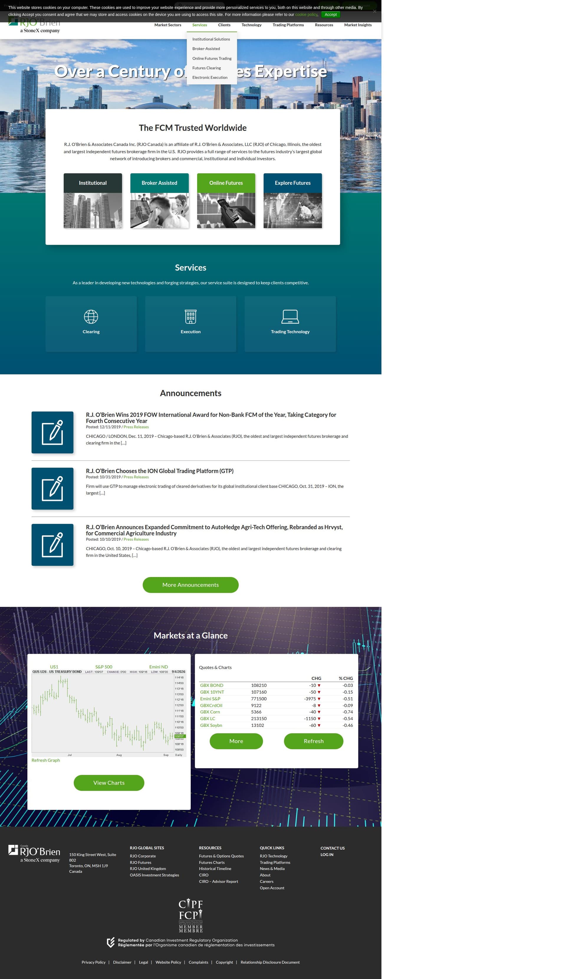 Homepage of rjobrien.com as we captured it