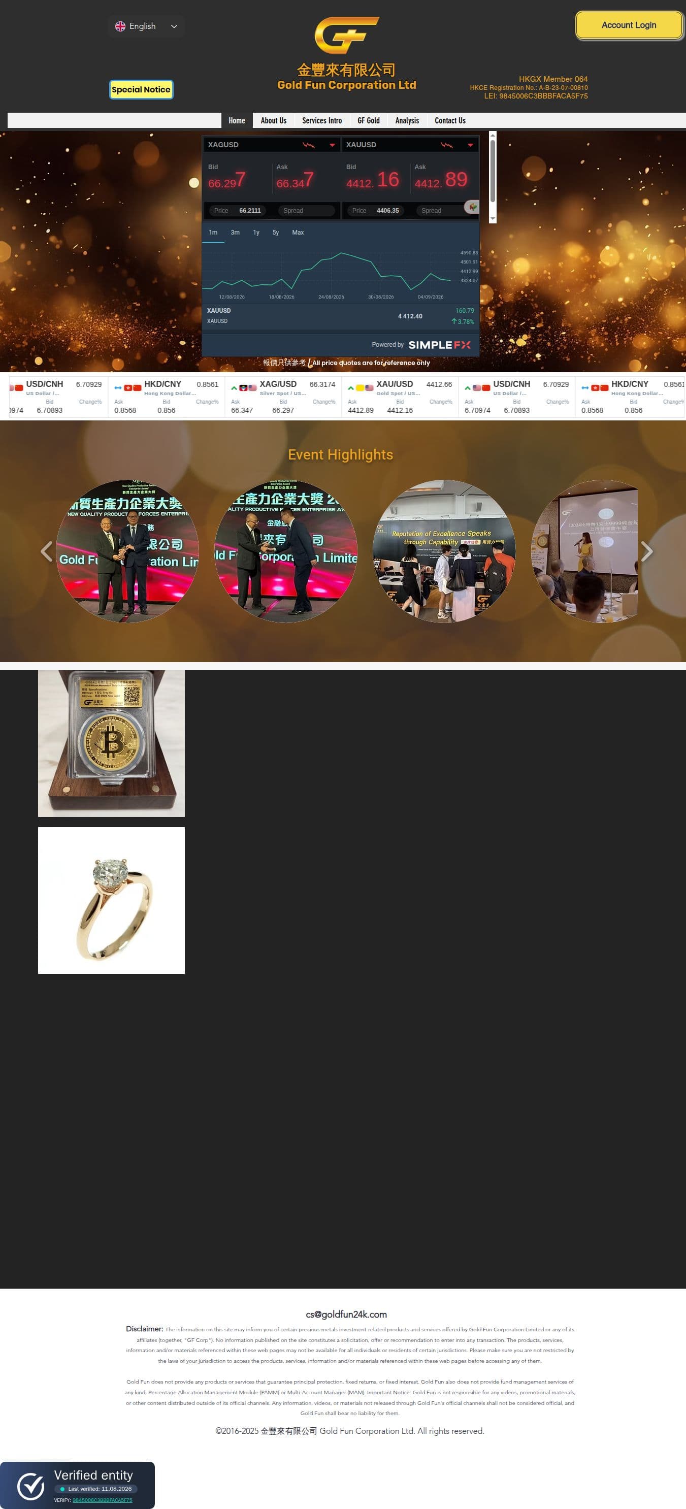 Homepage of goldfun24k.com as we captured it
