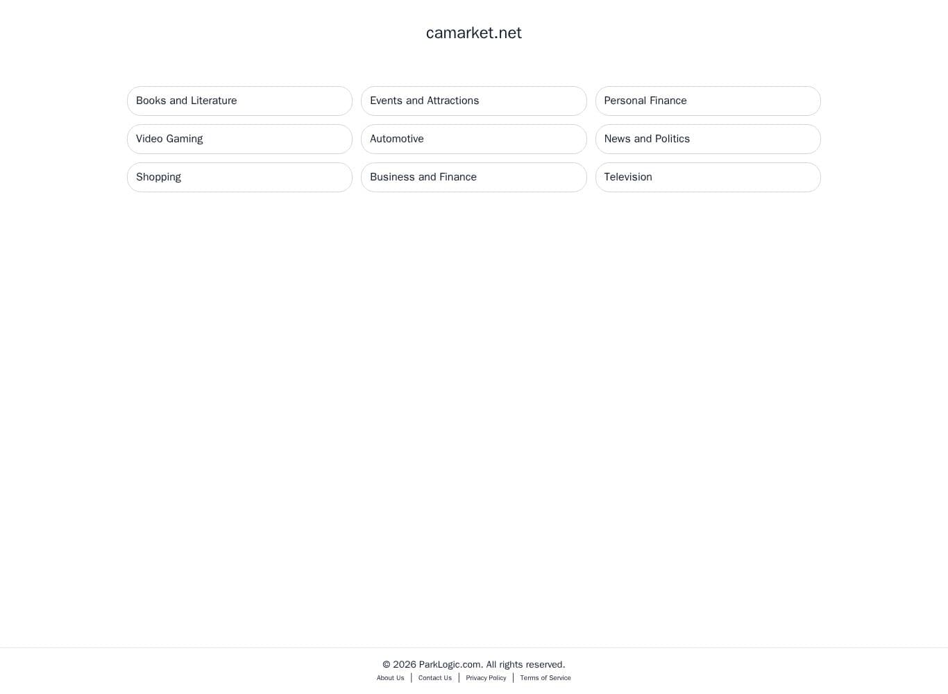 Homepage of camarket.net as we captured it