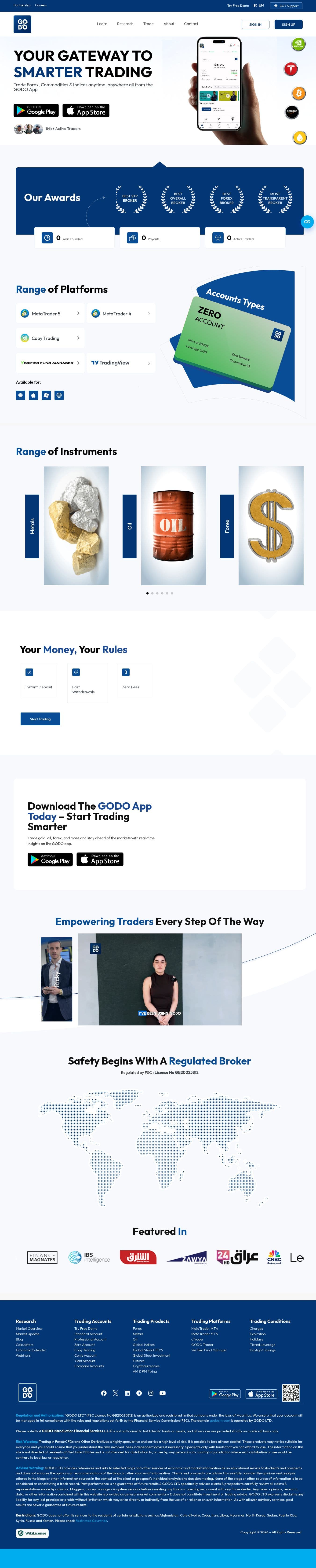 Homepage of godocm.com as we captured it
