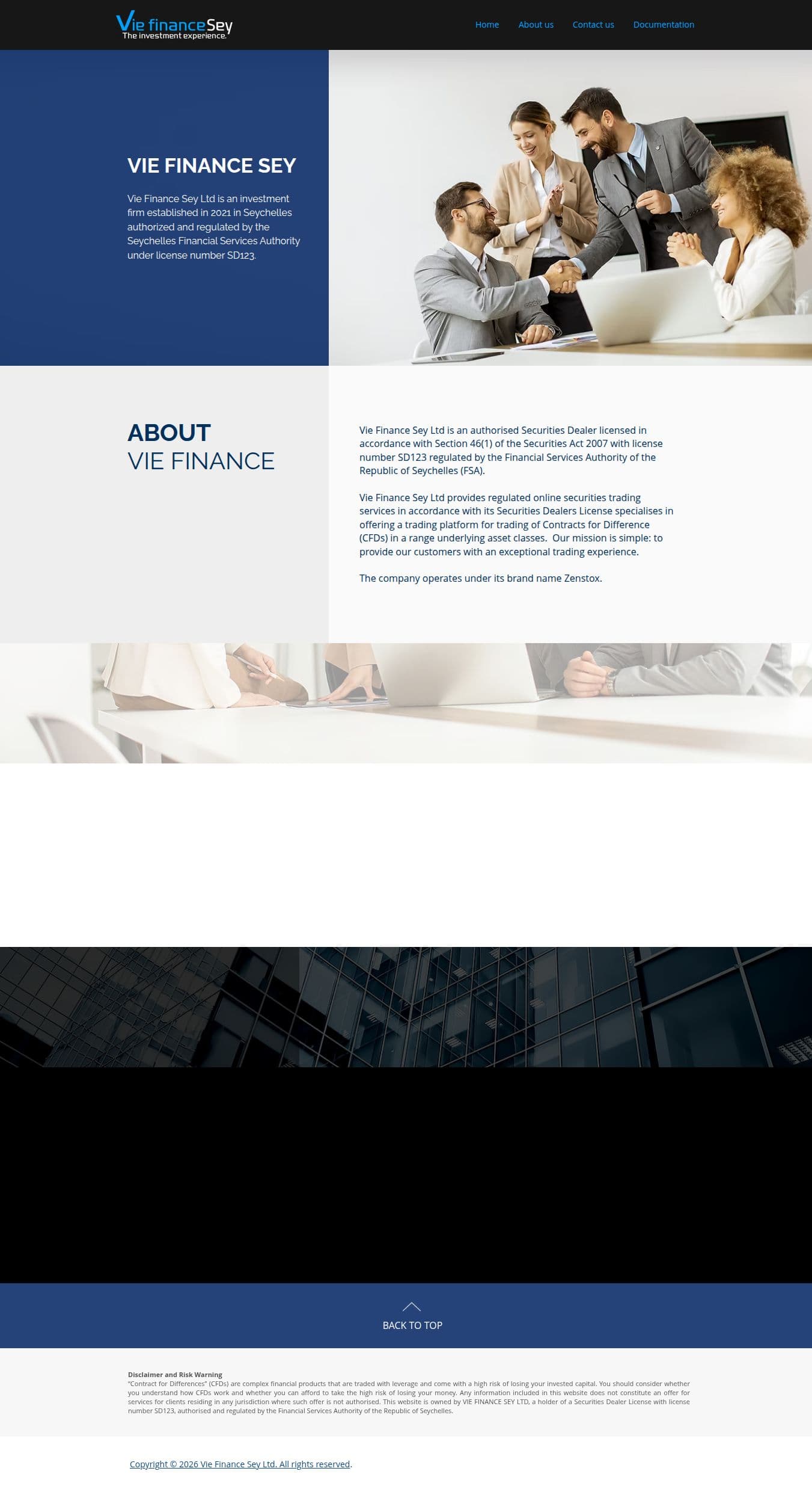 Homepage of viefinancesey.com as we captured it