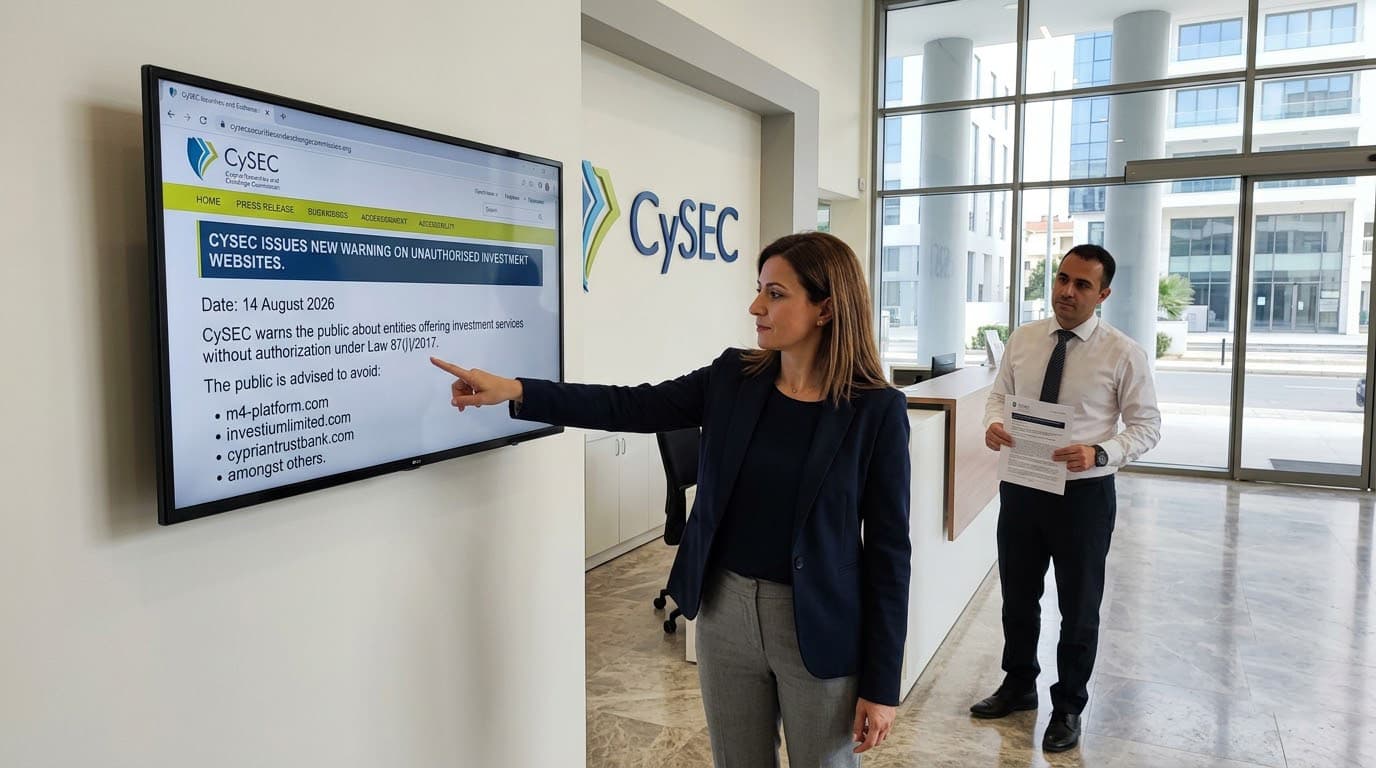 CySEC issues new warning on unauthorised investment websites