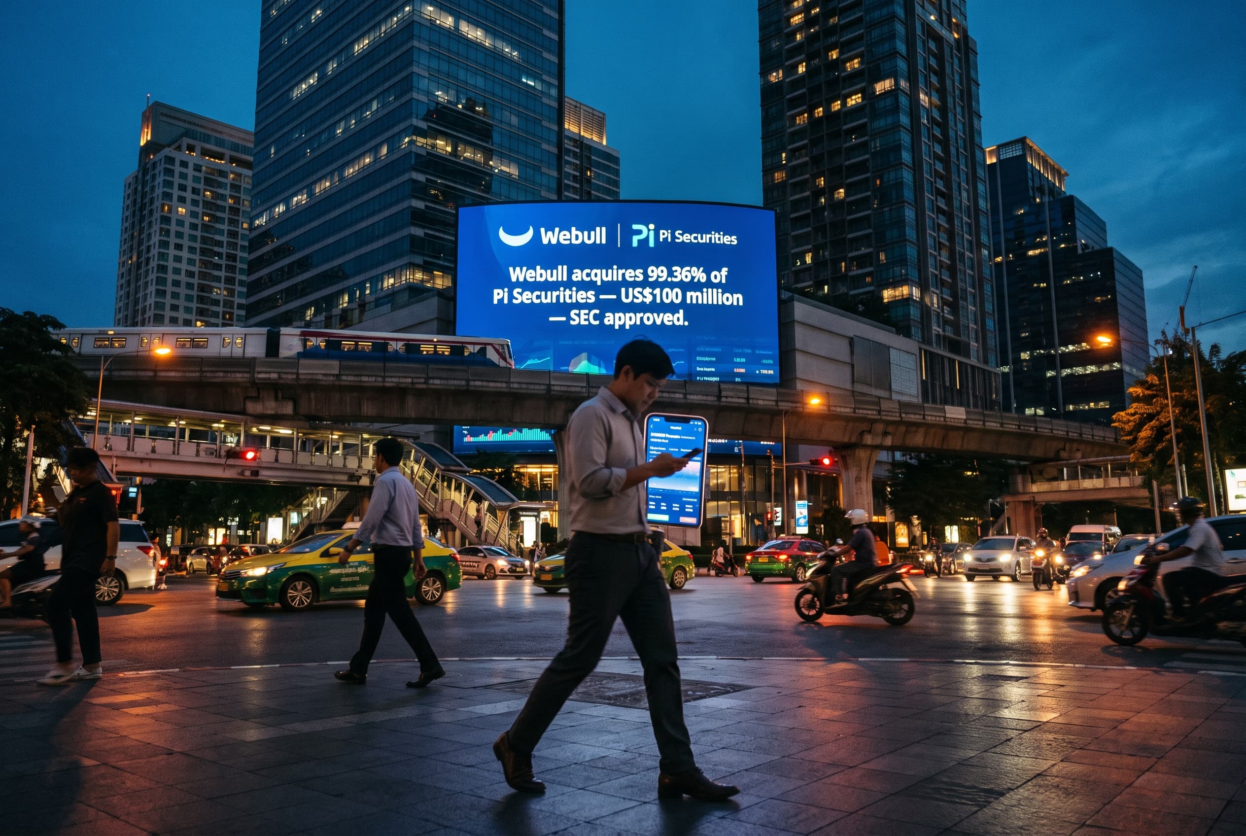 Webull Thailand Acquires 99.36% of Pi Securities for $100 Million with SEC Approval