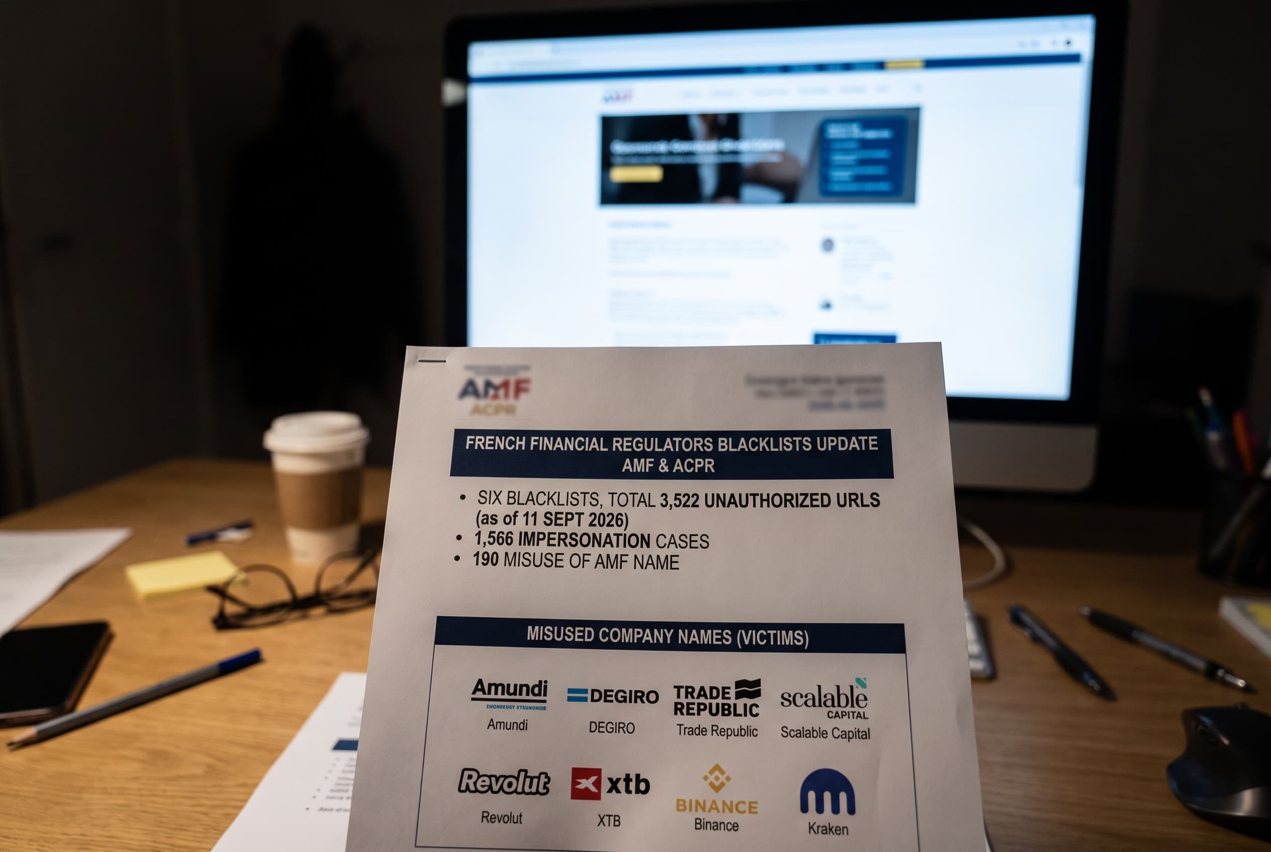 AMF Tops France's Own Scam Blacklist as Unauthorised Investment Sites Reach 3,522